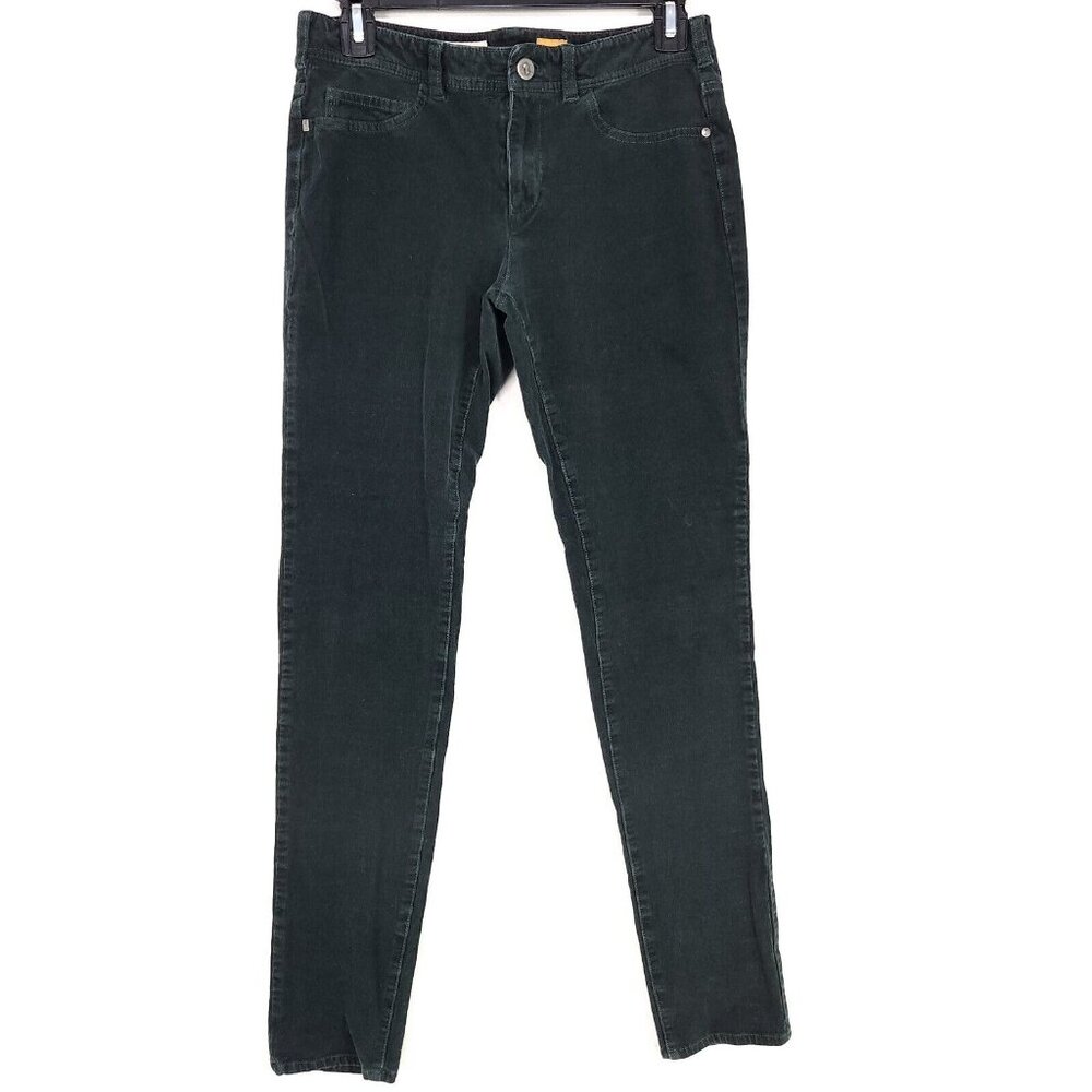Pilcro Anthropologie Corduroy Pants Serif Womens 28 Green Cotton Stretch
